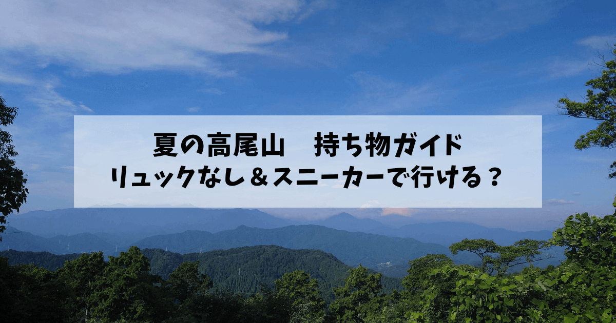 夏の高尾山、リュックなし＆スニーカーで行ける？持ち物ガイドのアイキャッチ